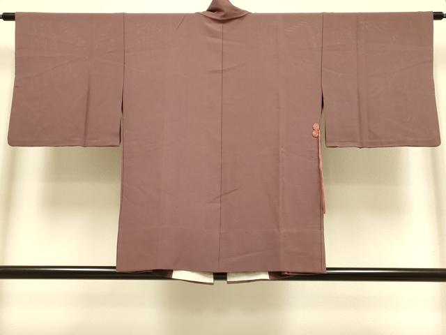 平和屋着物▽道中着 スリーシーズン 春夏秋 塵除け 濃い蘇芳香色 正絹 逸品 DABI4365du