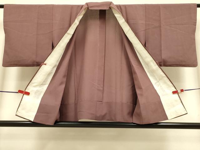 平和屋着物▽道中着 スリーシーズン 春夏秋 塵除け 濃い蘇芳香色 正絹 逸品 DABI4365du