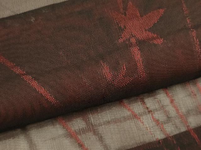 平和屋着物▽羽織 スリーシーズン 春夏秋 塵除け 草花文 正絹 逸品 未使用 DABI4368du