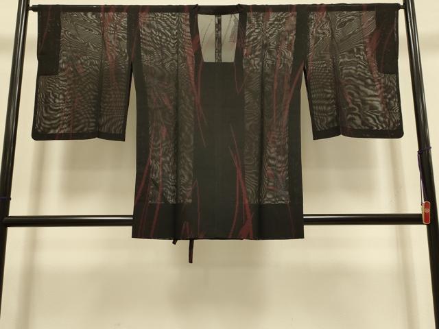 平和屋着物▽道行コート スリーシーズン 春夏秋 塵除け 秋草紋 銀糸 正絹 逸品 DABI4372du