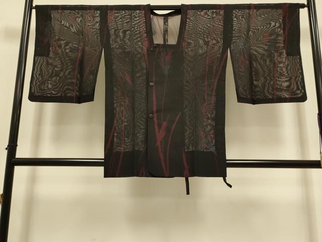 平和屋着物▽道行コート スリーシーズン 春夏秋 塵除け 秋草紋 銀糸 正絹 逸品 DABI4372du