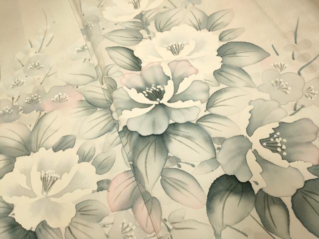 平和屋着物▽訪問着 単衣 手描き 草花文 暈し染め 正絹 逸品 DABI4375du
