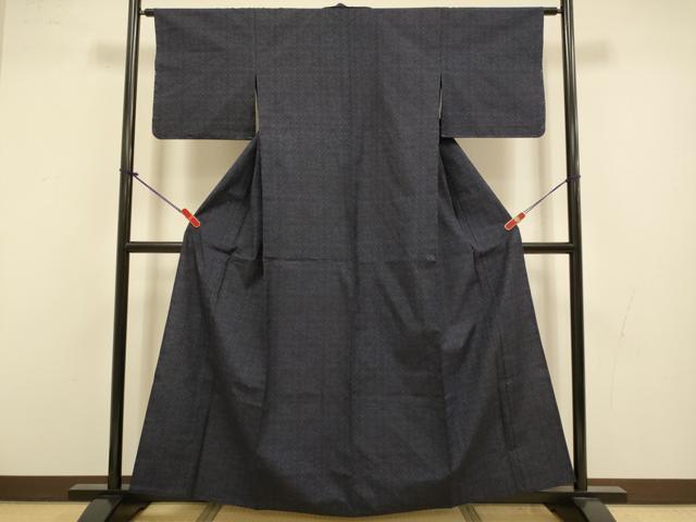 平和屋着物▽結城紬 単衣 花丸文 正絹 逸品 未使用 DABI4380du