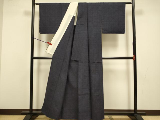 平和屋着物▽結城紬 単衣 花丸文 正絹 逸品 未使用 DABI4380du