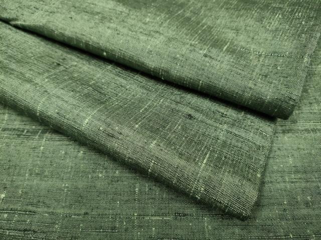 平和屋着物▽上質な紬 単衣 濃い岩井茶色 正絹 逸品 DABI4395du