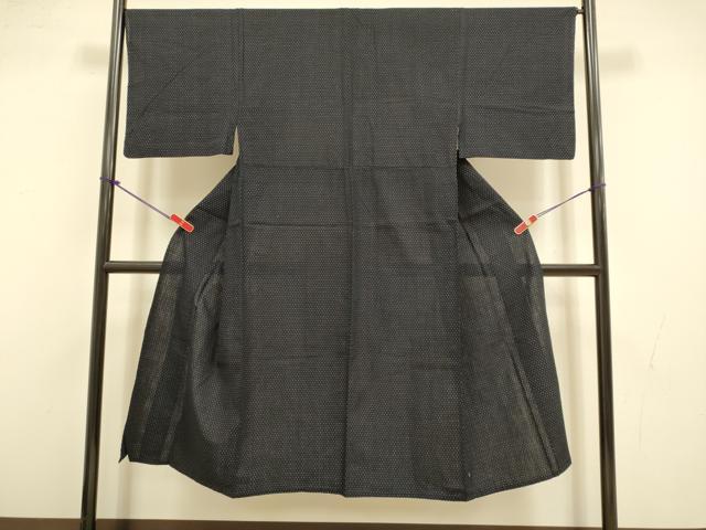 平和屋着物▽男性 久留米絣 単衣 十字絣 綿 逸品 DABI4401du