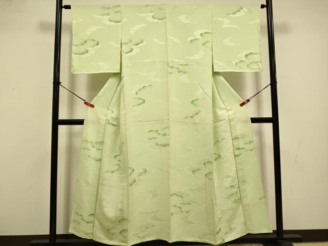 平和屋着物▽上質な小紋 単衣 雲重ね文 地紋起こし 正絹 逸品 DABI4426du