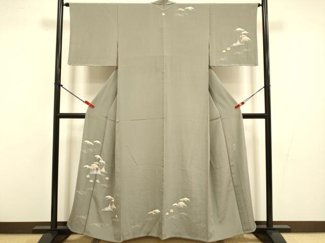平和屋着物▽名門・上野家 上野街子 清染居 訪問着 単衣 風景文 正絹 逸品 未使用 DABI4430du