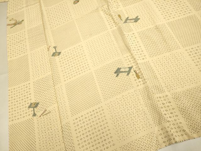 平和屋着物▽上質な小紋 単衣 吉祥文 正絹 逸品 DABI4431du