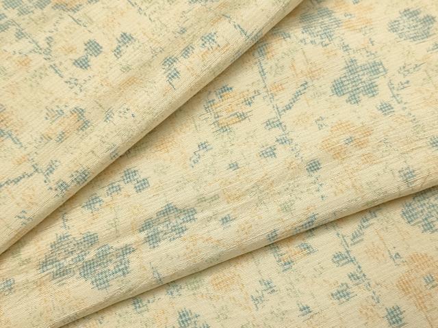 平和屋着物▽上質な紬 単衣 枝梅文 正絹 逸品 DABI4437du