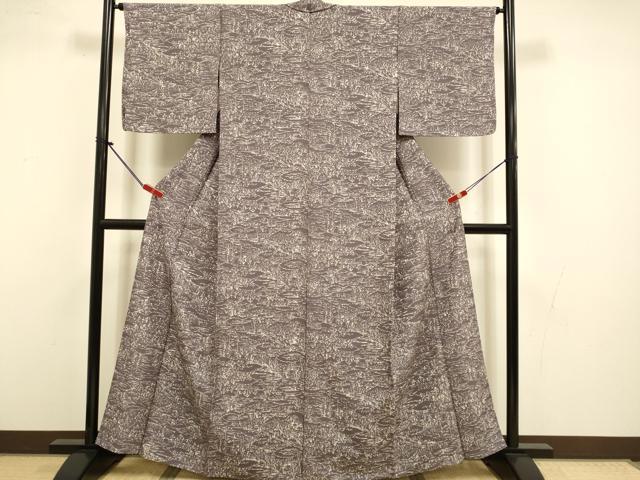 平和屋着物▽上質な小紋 単衣 風景文 正絹 逸品 DABI4447du