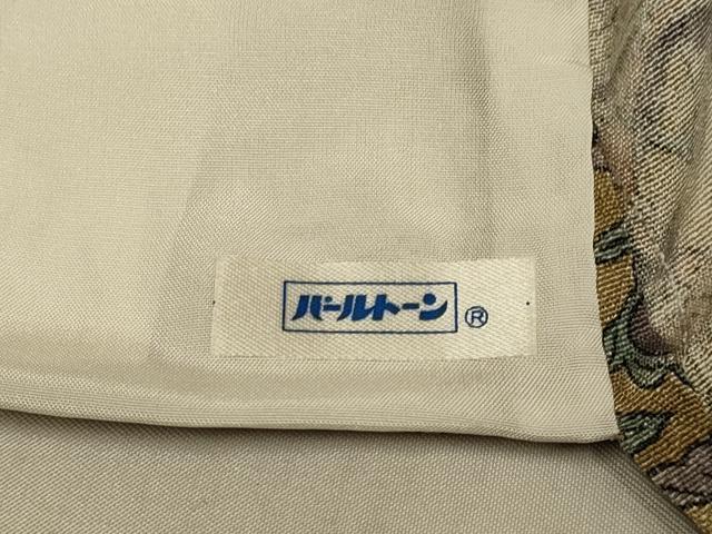 平和屋着物▽上質な小紋 単衣 横段更紗花文 正絹 逸品 DABI4451du