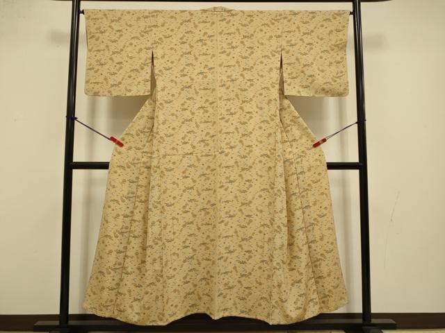 平和屋着物▽上質な小紋 単衣 飛鳥文 松竹梅 正絹 逸品 DABI4456du
