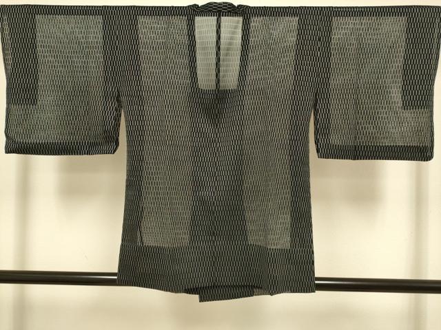 平和屋着物▽道行コート スリーシーズン 春夏秋 塵除け 幾何学文様 正絹 逸品 DABI4486du