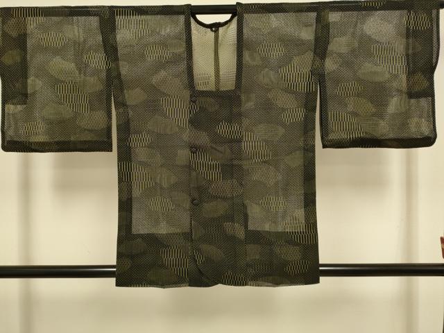 平和屋着物▽道行コート スリーシーズン 春夏秋 塵除け 地紙重ね文 正絹 逸品 DABI4487du
