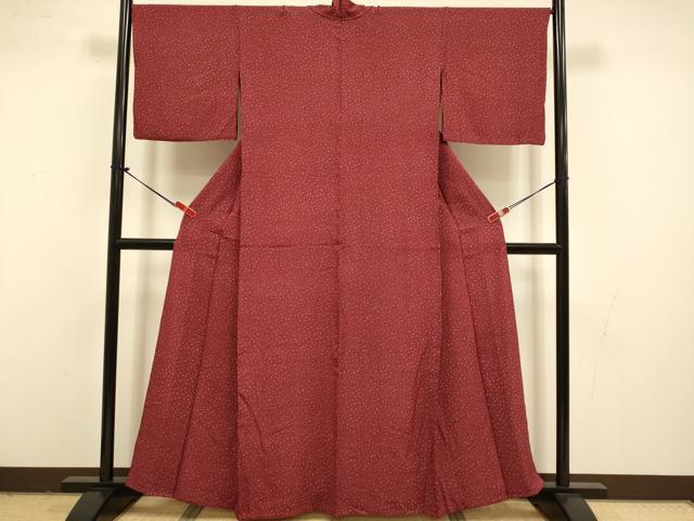 平和屋着物▽江戸小紋 単衣 霞文 正絹 逸品 DABI4493du