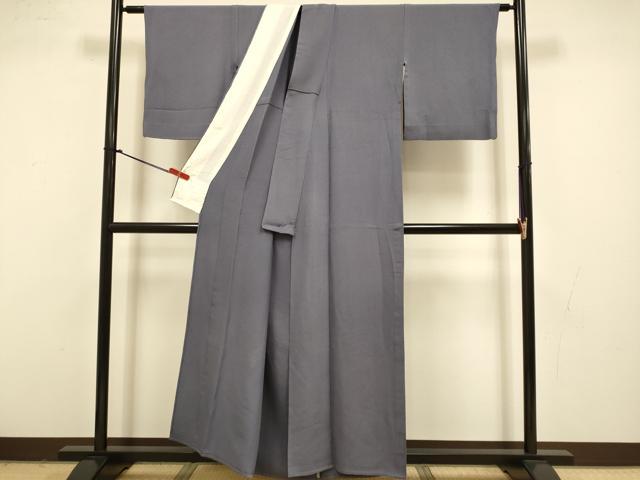 平和屋着物▽上質な色無地 単衣 濃い薄色 正絹 逸品 DABI4494du