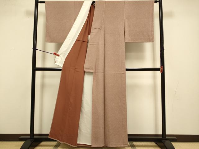 平和屋着物▽上質な小紋 単衣 鹿の子文様 正絹 逸品 未使用 DABI4509du