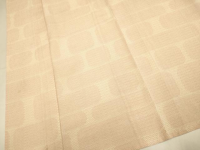 平和屋着物▽本塩沢 単衣 110亀甲 横段文 正絹 逸品 DABI4519du