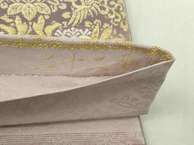 平和屋本店▼両面 全通柄 本袋帯 桐竹鳳凰紋 本金 正絹 逸品 DABI4526sf