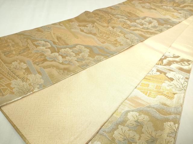 平和屋本店▼佐賀錦 六通柄袋帯 九百錦 古都の四季 弐拾四金 正絹 逸品 DABI4546sf