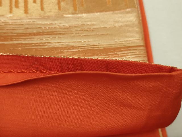 平和屋本店▼六通柄袋帯 六通柄 金閣寺 本金箔二重引箔 正絹 逸品 DABI4556sf