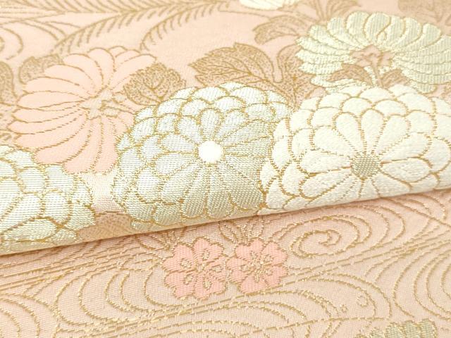 平和屋本店▼六通柄袋帯 蒔絵九百紋錦 本金箔 正絹 逸品 DABI4578sf