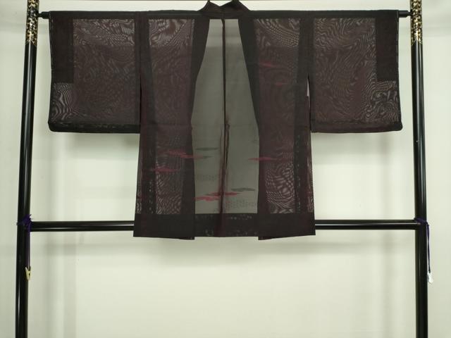 平和屋着物▽羽織 スリーシーズン 春夏秋 塵除け 霞文 正絹 逸品 DABI4648sf