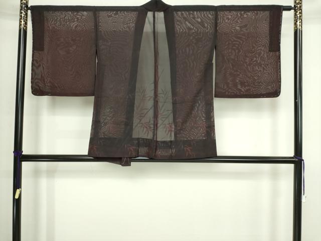 平和屋着物▽羽織 スリーシーズン 春夏秋 塵除け 笹竹文 正絹 逸品 DABI4651sf