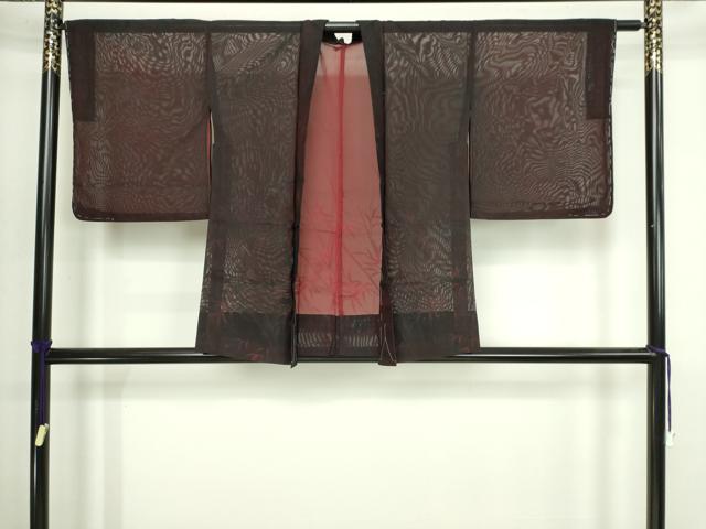 平和屋着物▽羽織 スリーシーズン 春夏秋 塵除け 笹竹文 正絹 逸品 DABI4651sf