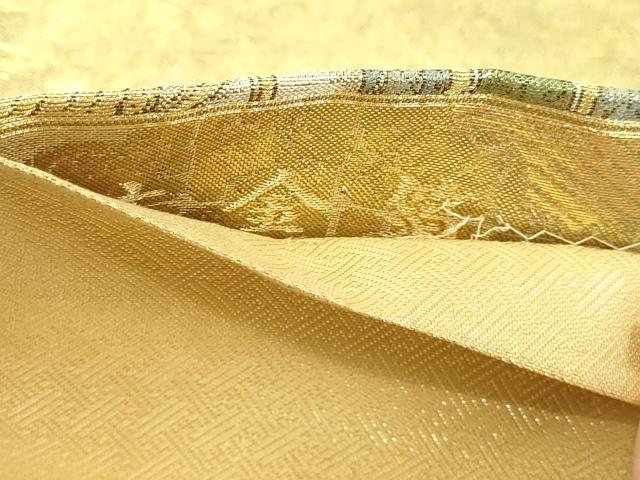 平和屋本店▼佐賀錦 六通柄袋帯 祇園巡行図 本金箔 正絹 逸品 DABI4677sf