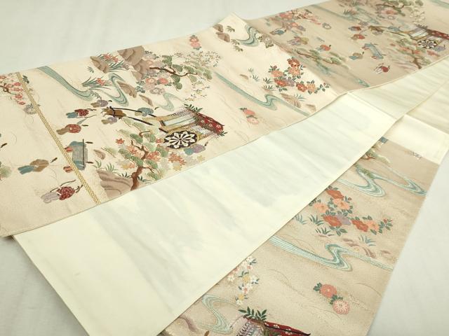 平和屋本店▼六通柄袋帯 京洛葵祭文 九百錦本金入 正絹 逸品 DABI4680sf