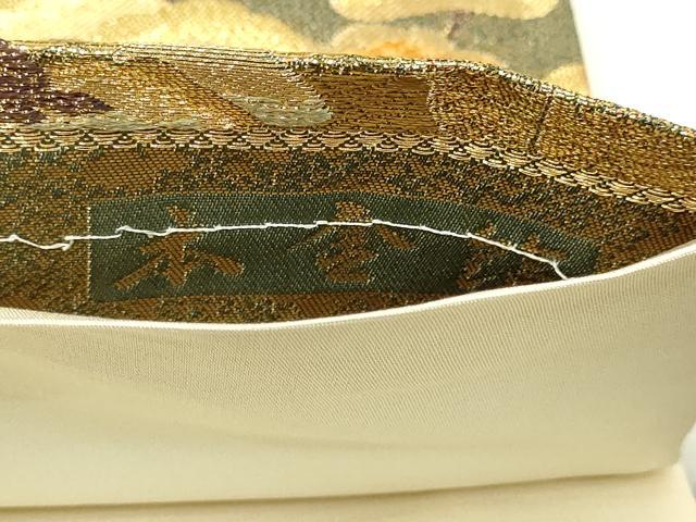 平和屋本店▼六通柄袋帯 風景文 本金箔 正絹 逸品 DABI4699sf