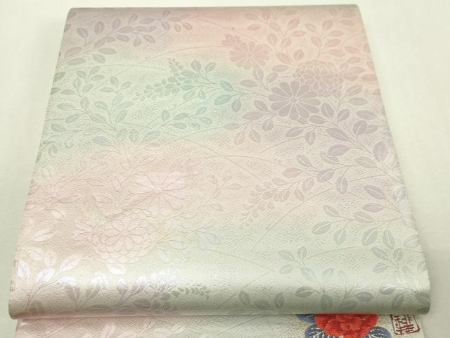 平和屋本店▼六通柄袋帯 琳派百図 本金箔 正絹 逸品 DABI4734sf
