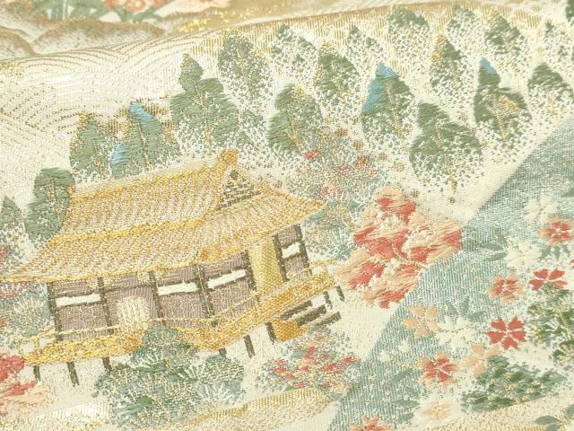 平和屋本店▼六通柄袋帯 京名所光悦 本金箔 正絹 逸品 DABI4739sf