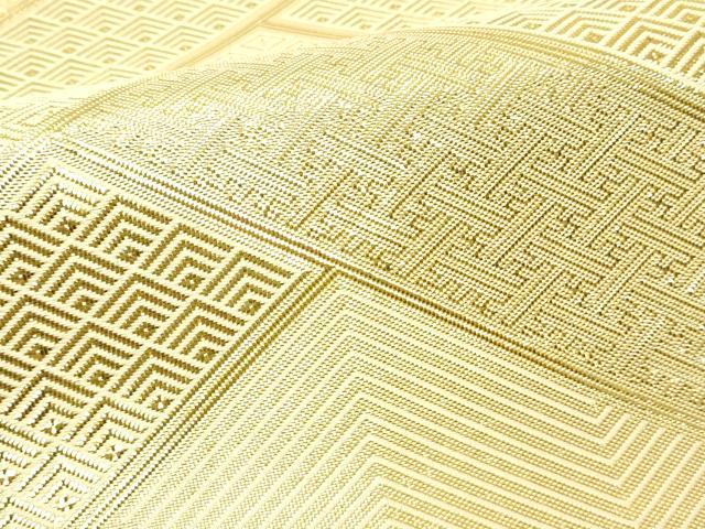 平和屋本店▼全通柄袋帯 吉祥文 純金佐賀錦 正絹 逸品 DABI4740sf
