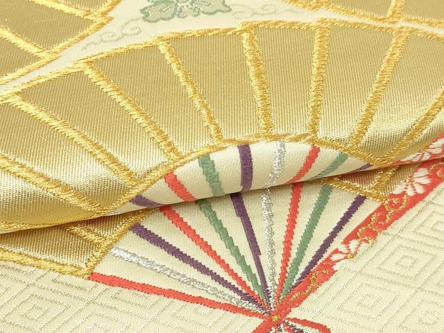 平和屋本店▼六通柄袋帯 優美錦 本金銀二重箔 正絹 逸品 DABI4749sf