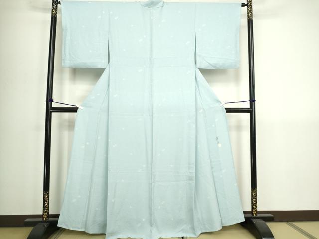平和屋着物▽上質な小紋 単衣 作家物 舞花文 正絹 逸品 DABI4786sf