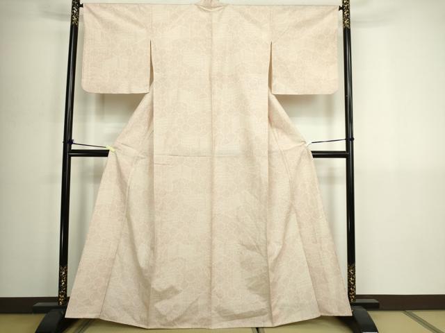 平和屋着物▽上質な紬 単衣 吉祥文 正絹 逸品 DABI4788sf