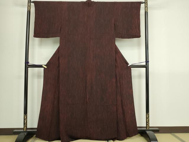 平和屋着物▽上質な小紋 単衣 間道 鬼しぼ縮緬 正絹 逸品 DABI4790sf