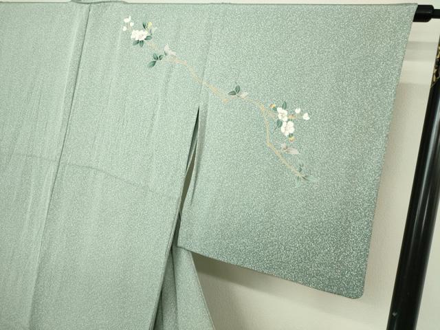 平和屋着物▽訪問着 単衣 友禅 枝花文 正絹 逸品 DABI4805sf