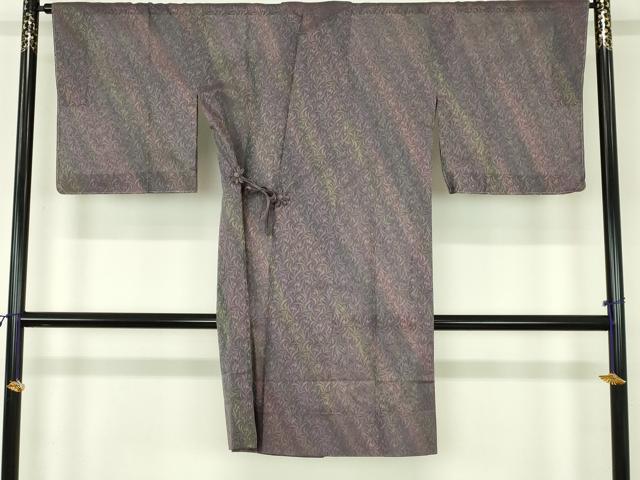 平和屋着物▽西陣 道中着 ショールセット スリーシーズン 春夏秋 塵除け 草花文 反端付き 正絹 逸品 DABI4821sf