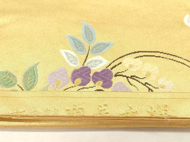 平和屋本店●西陣 長嶋成織物 六通柄袋帯 唐織 慶長文様 本金箔 瀞金錦 正絹 逸品 DABI4858sf