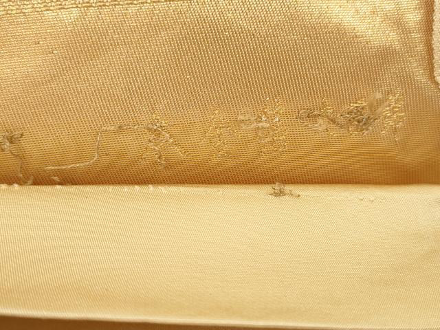 平和屋本店▼六通柄袋帯 桃山草花鳥 本金箔 正絹 逸品 DABI4867sf