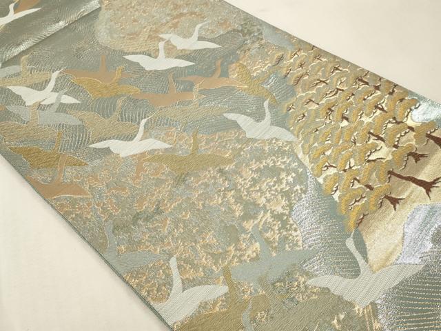 平和屋本店▼六通柄袋帯 九百織 京八景 本金箔 正絹 逸品 DABI4873sf