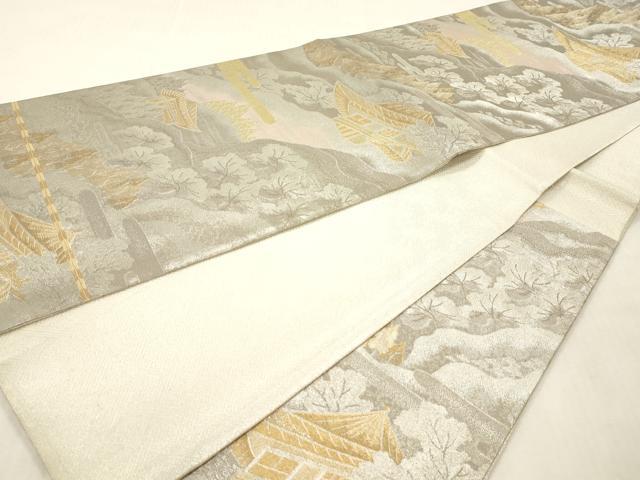平和屋本店▼佐賀錦 六通柄袋帯 古都の四季 弐拾四金 九百織 正絹 逸品 DABI4883sf