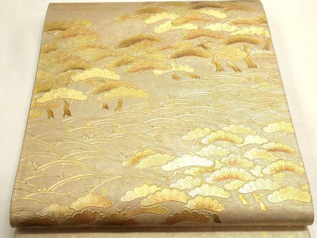 平和屋本店▼太鼓柄袋帯 本金近世蒔絵 正絹 逸品 DABI4933sf