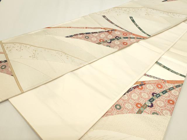 平和屋本店▼六通柄袋帯 九百錦 蜀江花文 純金箔24K 正絹 逸品 DABI4949sf