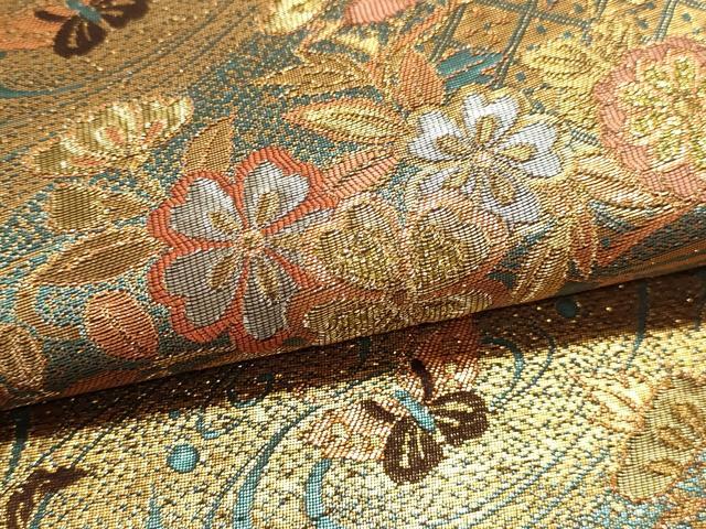 平和屋本店▼六通柄袋帯 古代彫金紋 本金箔二重 正絹 逸品 DABI4973sf