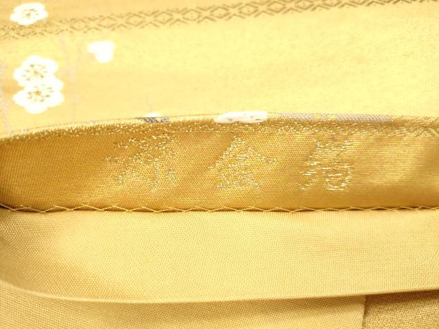 平和屋本店▼六通柄袋帯 花鳥風景文 深金箔 二拾四金二重箔 正絹 逸品 DABI5007op